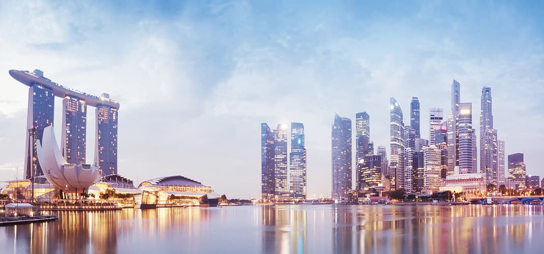 Panoramic View of Singapore CIty