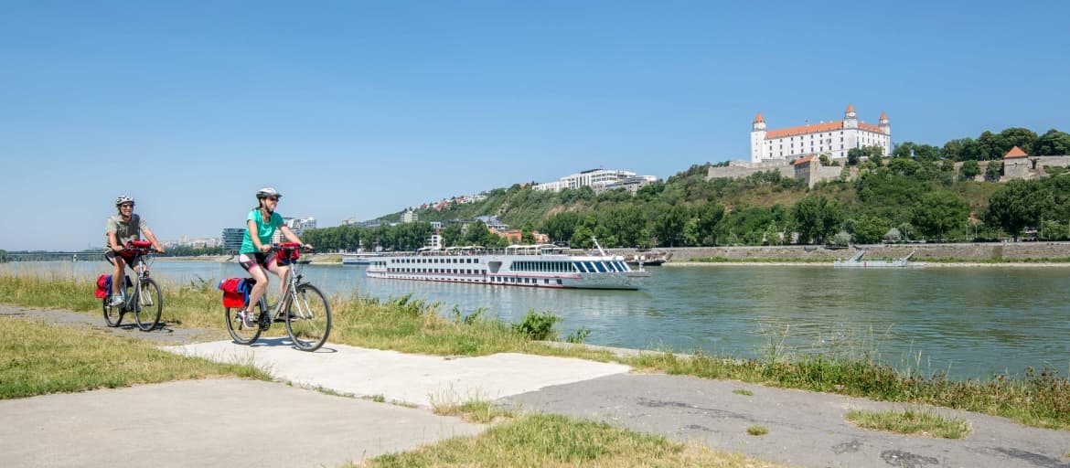 Cycling in Bratislavia, Slovakia