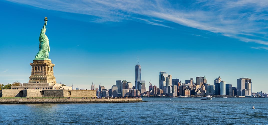 New York City from Ellis Island