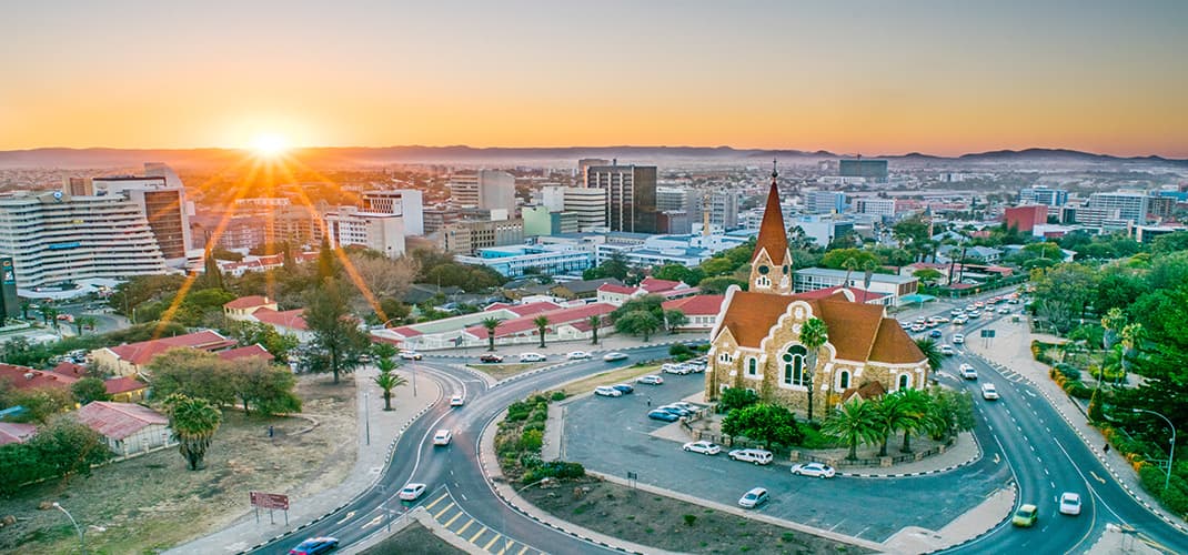 Windhoek at Dusk, Namibia