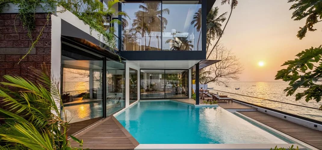 Glasshouse on the Bay, Chapora, North Goa, India
