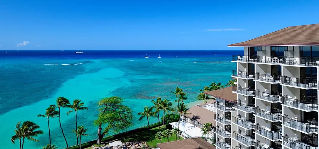 Halekulani Hotel, One the Beach at Waikiki, Honolulu, Oahu, Hawaii, USA